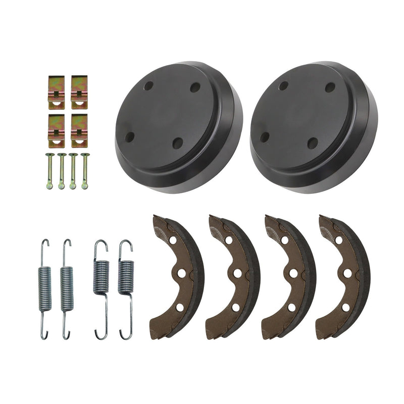 DURAFORCE Golf Cart Brake Drum & Shoes Kit for Club Car DS 1995+ & Precedent 2004+