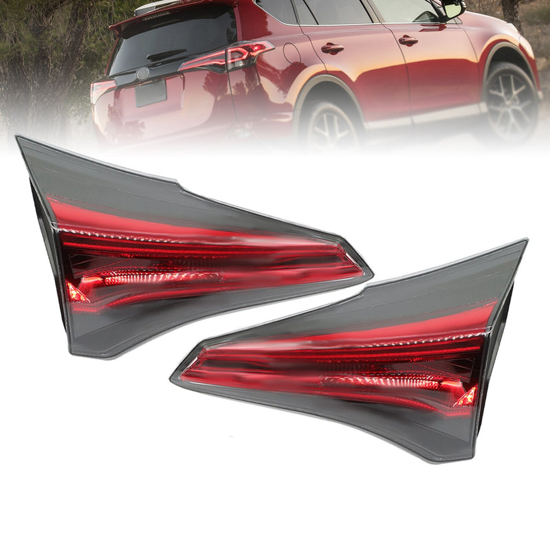 DURAFORCE Halogen Inner Tail Brake Lights Left & Right for 2016-2018 Toyota RAV4