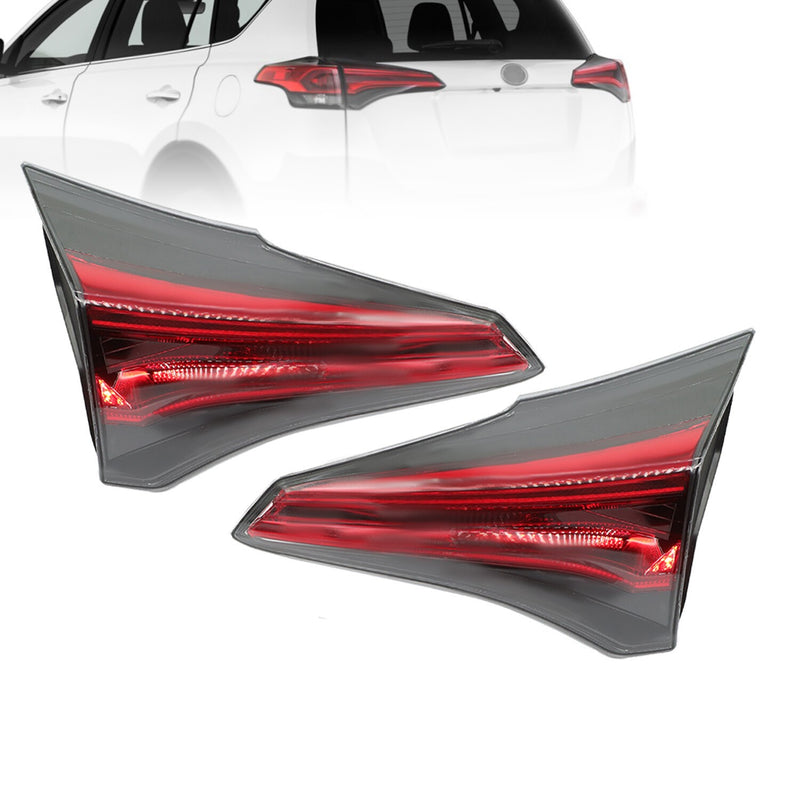 DURAFORCE Halogen Inner Tail Brake Lights Left & Right for 2016-2018 Toyota RAV4