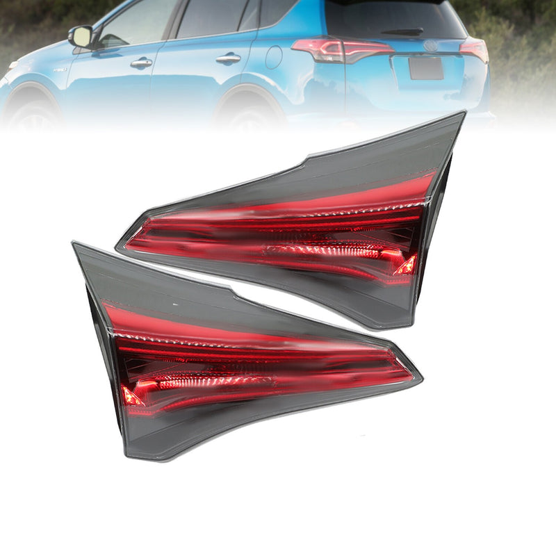 DURAFORCE Halogen Inner Tail Brake Lights Left & Right for 2016-2018 Toyota RAV4