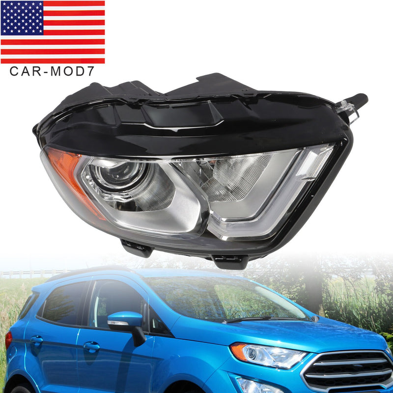 DURAFORCE LED DRL Headlight Passenger Side for 2018-2022 Ford EcoSport Halogen Bulbs
