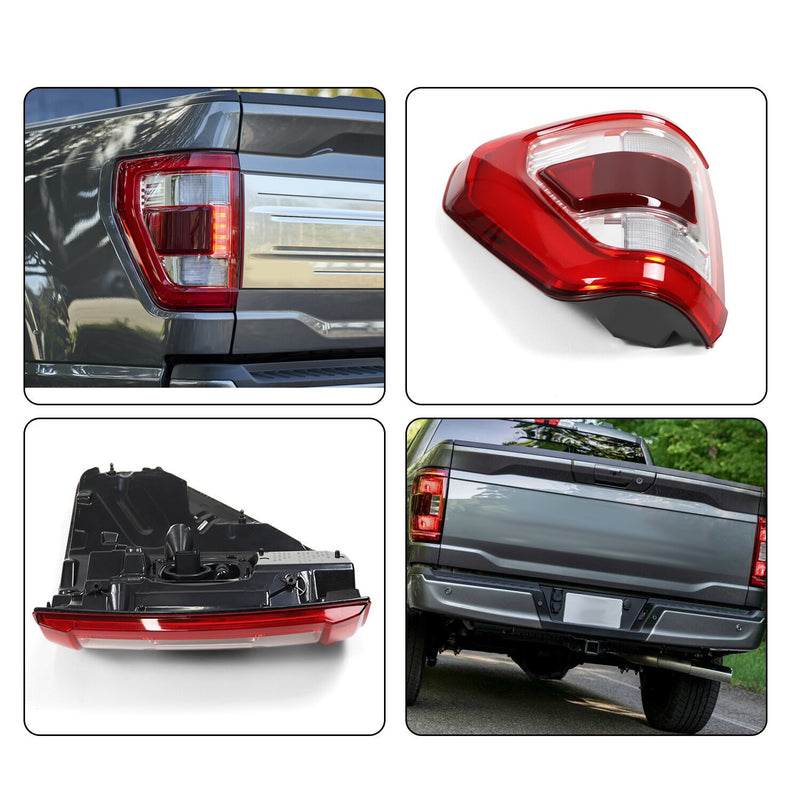 DURAFORCE Left Driver LED Tail Light w/ Blind Spot for Ford F-150 2021-2023 Taillamp