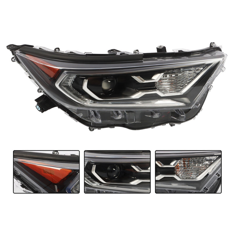DURAFORCE LED Headlight Right Side for 2019-2021 Toyota RAV4 XLE Hybrid XSE