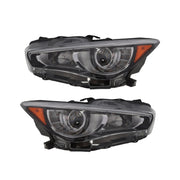 DURAFORCE Infiniti Q50 2014-2022 Headlights Pair Left & Right LED DRL Projector w/o AFS
