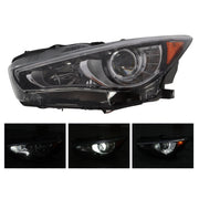 DURAFORCE Infiniti Q50 2014-2022 Headlights Pair Left & Right LED DRL Projector w/o AFS