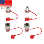 DURAFORCE Hydraulic Quick Connect Coupler 2 Sets 1/2" NPT Ball Pioneer Style