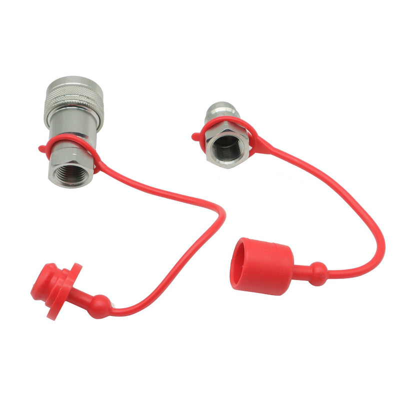 DURAFORCE Hydraulic Quick Connect Coupler 2 Sets 1/2" NPT Ball Pioneer Style