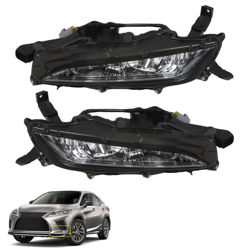 DURAFORCE LED DRL Fog Light Front Left & Right for 2020-2022 Lexus RX350 RX450h F Sport