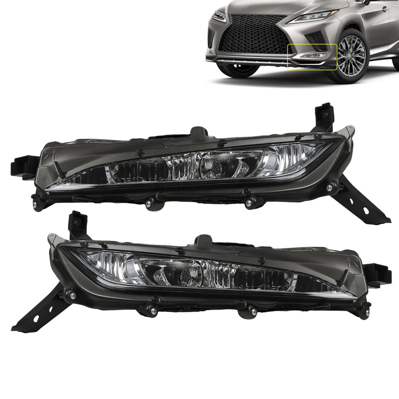 DURAFORCE LED DRL Fog Light Front Left & Right for 2020-2022 Lexus RX350 RX450h F Sport