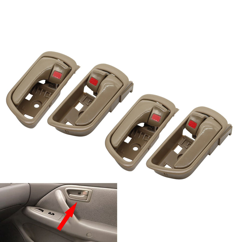 DURAFORCE Beige Inside Door Handle Front Rear Driver Passenger 2002-2006 Toyota Camry