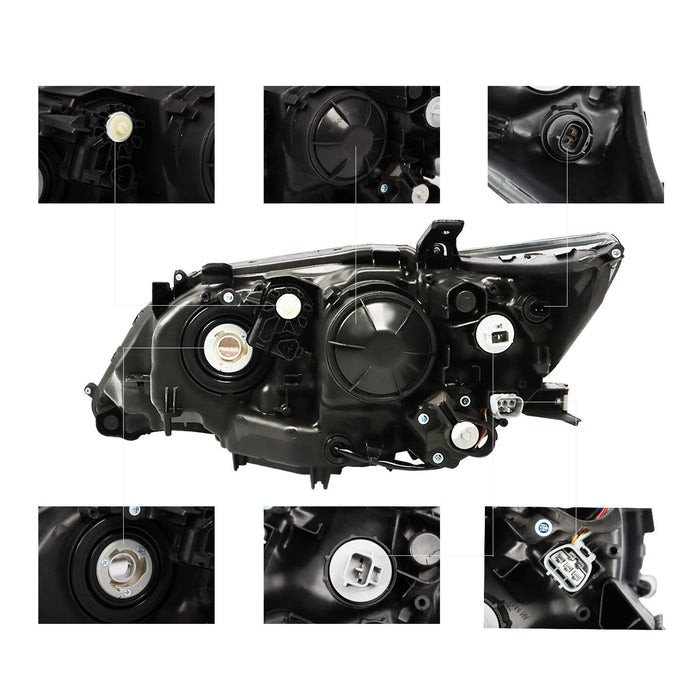 DURAFORCE 2013-2015 Lexus ES300H ES350 Right Passenger HID Xenon Chrome Headlight