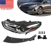 DURAFORCE Halogen Headlight Left Driver Side w/Bulbs for 2018-2020 Hyundai Sonata