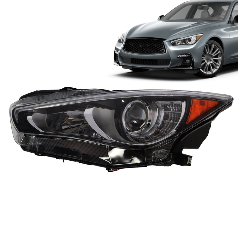 DURAFORCE LED Headlight Driver Side for Infiniti Q50 2014-2016 No AFS LED DRL
