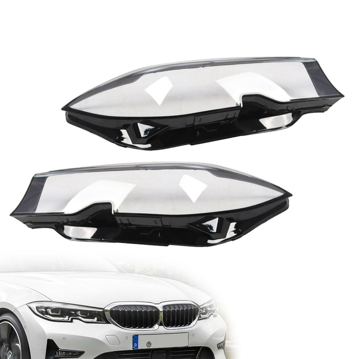 DURAFORCE BMW 3 Series G20 Headlight Lens Covers Left & Right 2019-2021 Fit