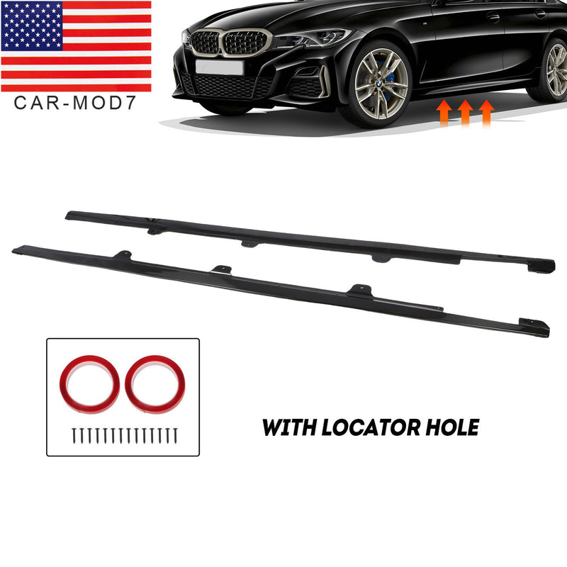 DURAFORCE Gloss Black Side Skirt Extension Lip for BMW G20 G28 M340i 2019-2024