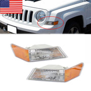 DURAFORCE L&R Front Turn Signal Lights for 07-17 Jeep Patriot Parking Lamp Set