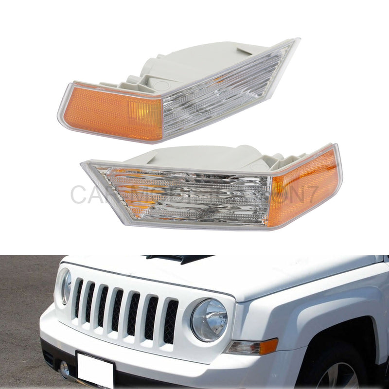 DURAFORCE L&R Front Turn Signal Lights for 07-17 Jeep Patriot Parking Lamp Set