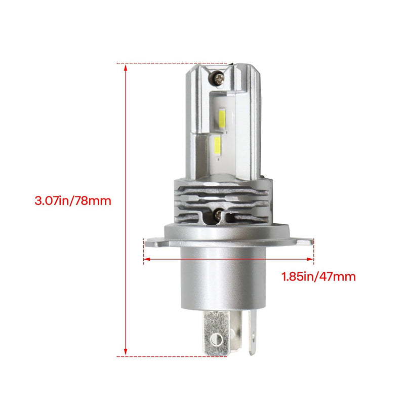 DURAFORCE H4 9003 LED Headlight Bulb 40000LM Super White High Low Beam Fog Lamp Kit