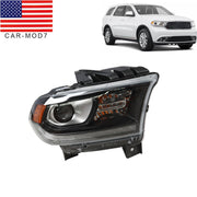 DURAFORCE HID LED Headlight DRL Black Passenger Side for Dodge Durango 2016-2020
