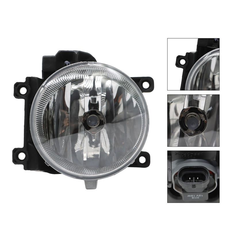 DURAFORCE Halogen Fog Lights Front Bumper + Bulbs & Wiring for 2013-2015 Toyota