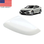 DURAFORCE Left Driver Side Mirror Cover Pearl White for Honda Civic 2016-2021