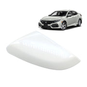 DURAFORCE Left Driver Side Mirror Cover Pearl White for Honda Civic 2016-2021