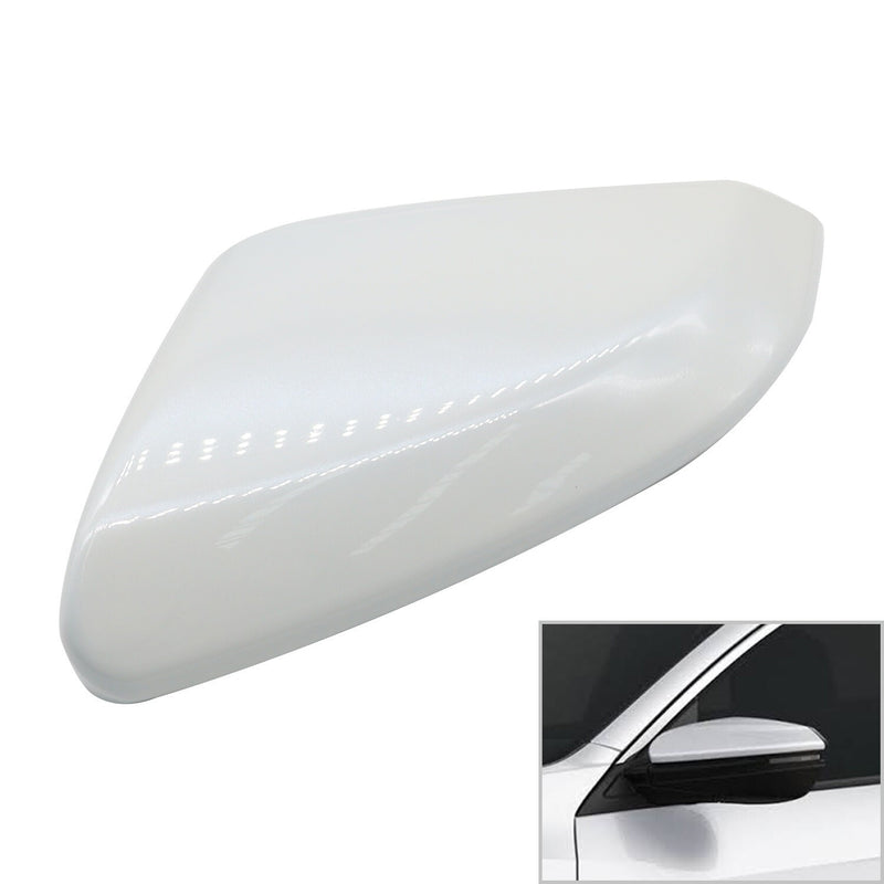 DURAFORCE Left Driver Side Mirror Cover Pearl White for Honda Civic 2016-2021
