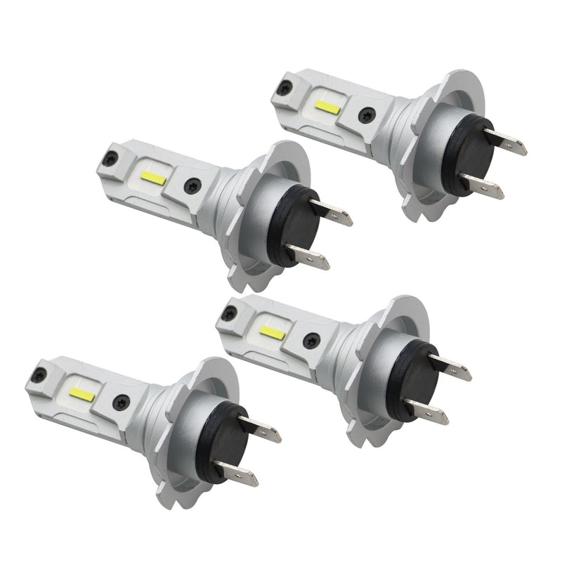 DURAFORCE H7 LED Headlight Bulbs 6500K Super White High Low Beam Kit 4Pcs Bright