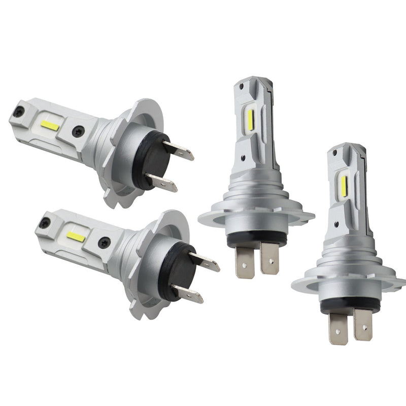DURAFORCE H7 LED Headlight Bulbs 6500K Super White High Low Beam Kit 4Pcs Bright
