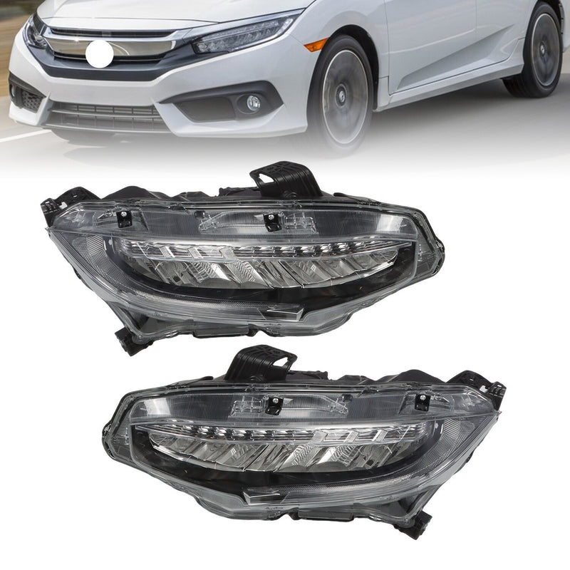 DURAFORCE LED Headlights Kit for 2016-2021 Honda Civic 10th Gen Sedan & Hatchback
