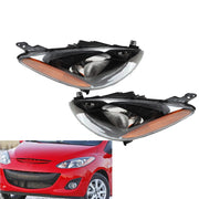 DURAFORCE Halogen Headlights Left & Right for 2011-2014 Mazda 2 LH + RH Sides