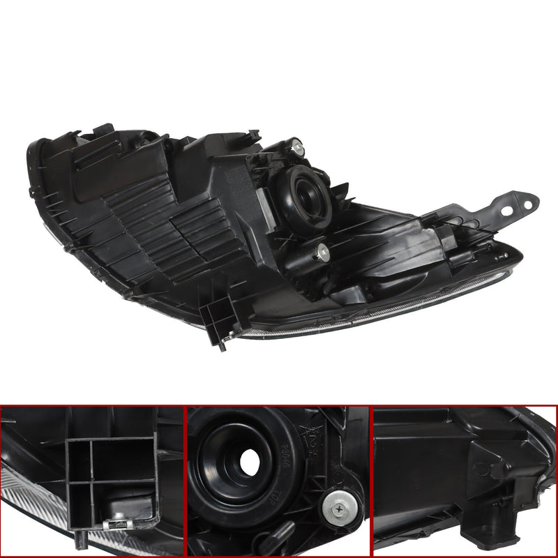 DURAFORCE Halogen Headlights Left & Right for 2011-2014 Mazda 2 LH + RH Sides