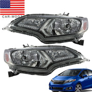 DURAFORCE Halogen Headlight Set Left Right Pair for 2015-2017 Honda Fit