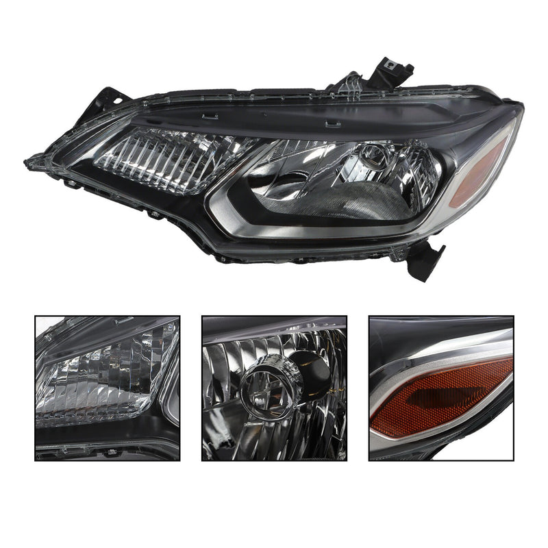 DURAFORCE Halogen Headlight Set Left Right Pair for 2015-2017 Honda Fit