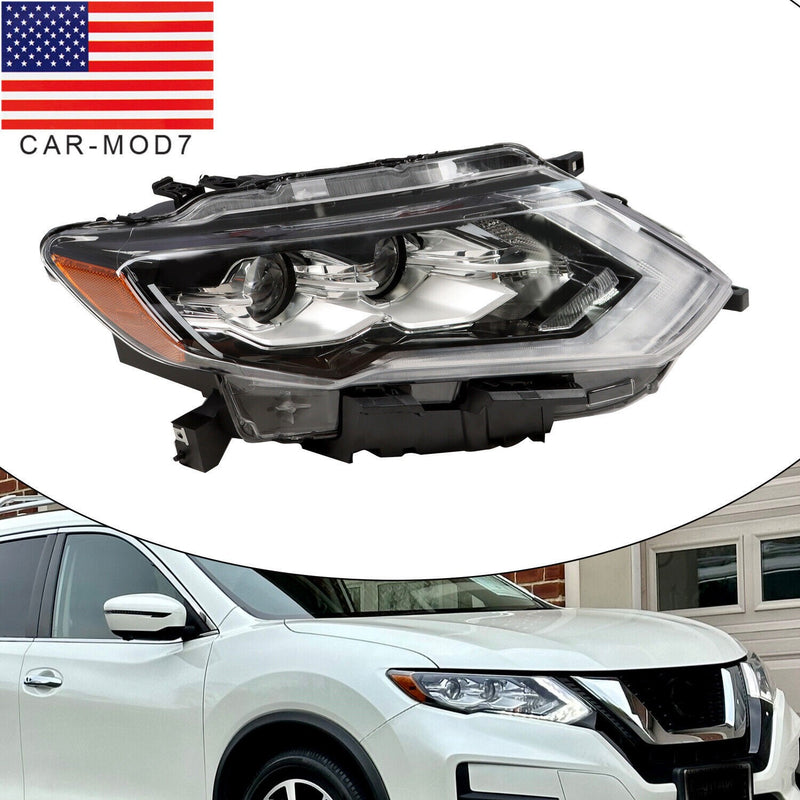 DURAFORCE LED Right Headlight Assembly for Nissan Rogue SL Hybrid 2017-2020 Passenger Side