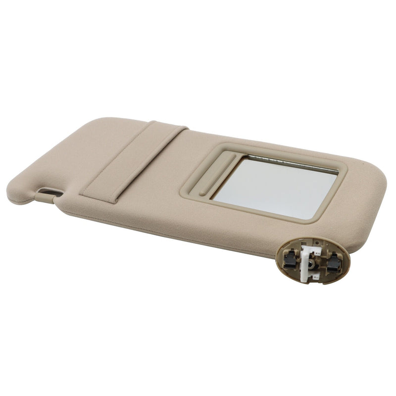 DURAFORCE Left Driver Side Sun Visor Tan Beige for 2007-2011 Toyota Camry Sunroof