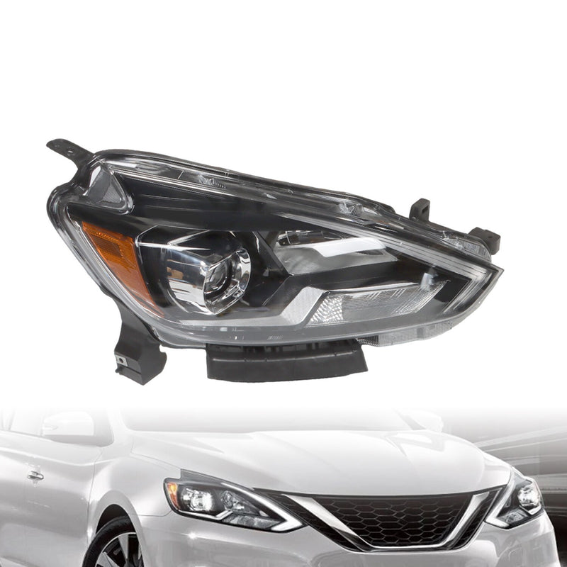 DURAFORCE LED Headlight Right Side Black for 2016-2019 Nissan Sentra SL SR