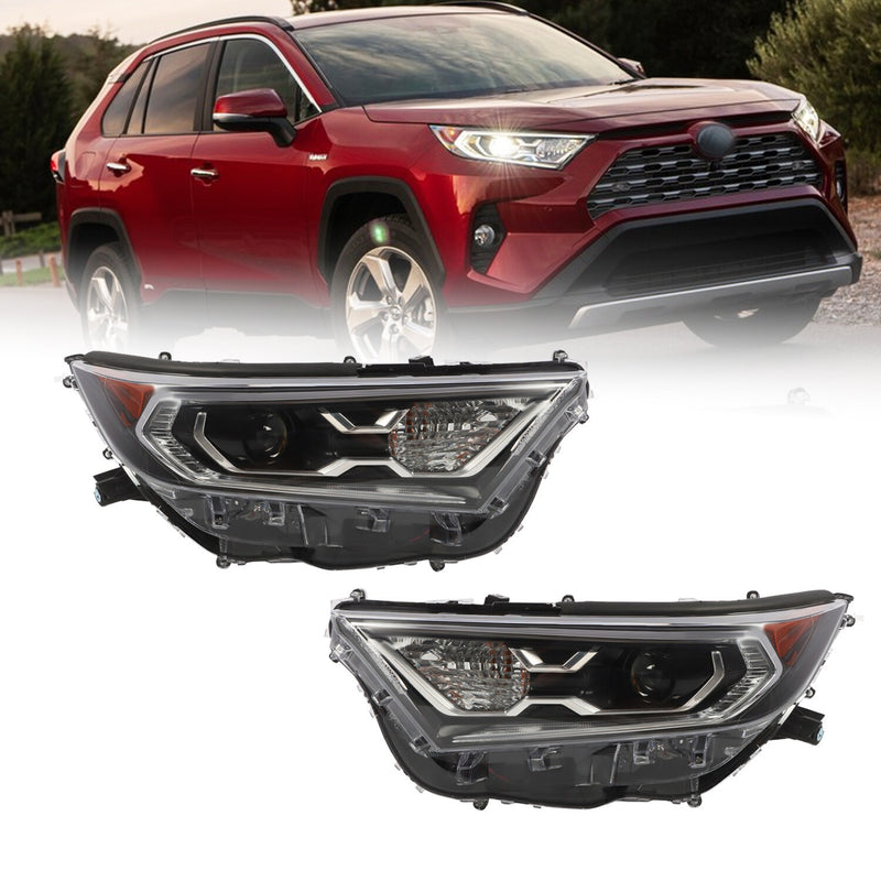 DURAFORCE LED Headlight Assembly Left+Right for 2019-2022 Toyota RAV4 Hybrid XSE