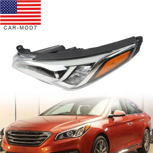 DURAFORCE Left Front Headlight for Hyundai Sonata 2015-2017 Driver Side US Model