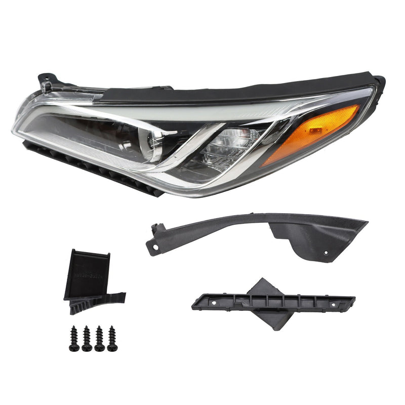 DURAFORCE Left Front Headlight for Hyundai Sonata 2015-2017 Driver Side US Model