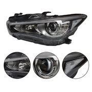 DURAFORCE LED Headlight for 2014-2022 Infiniti Q50 Left & Right Side Chrome Headlamp