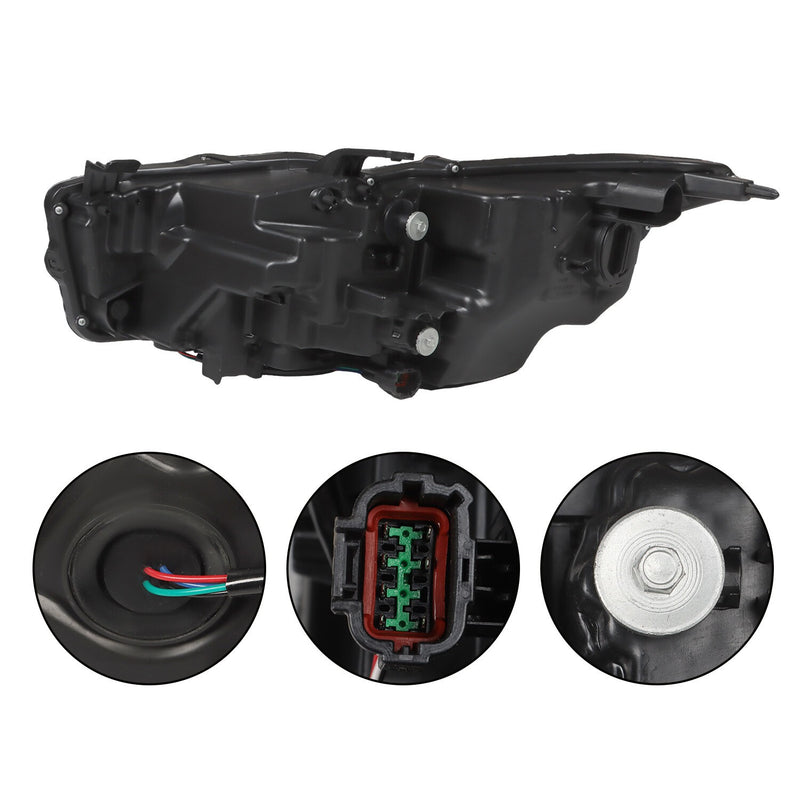 DURAFORCE LED Headlight for 2014-2022 Infiniti Q50 Left & Right Side Chrome Headlamp