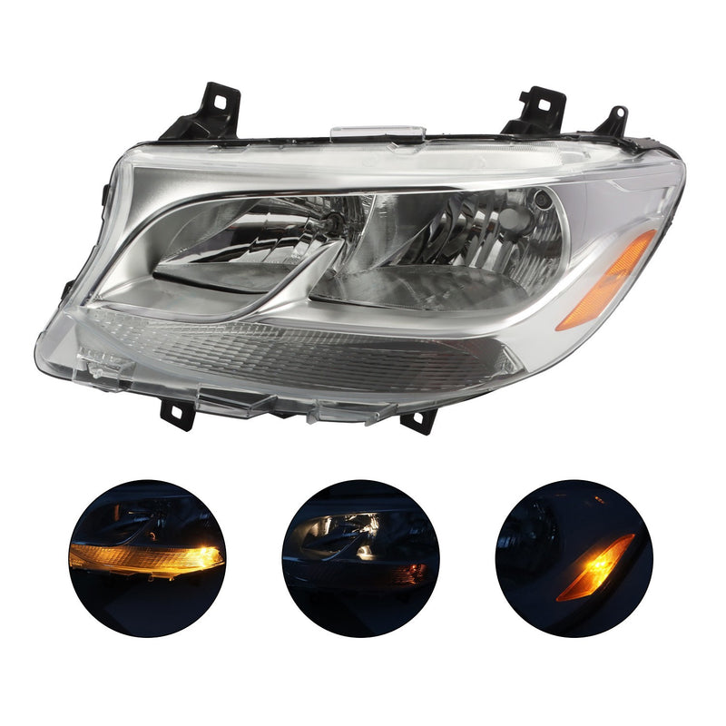 DURAFORCE Left Halogen Headlight Driver Side for 2019-2022 Mercedes Sprinter W907