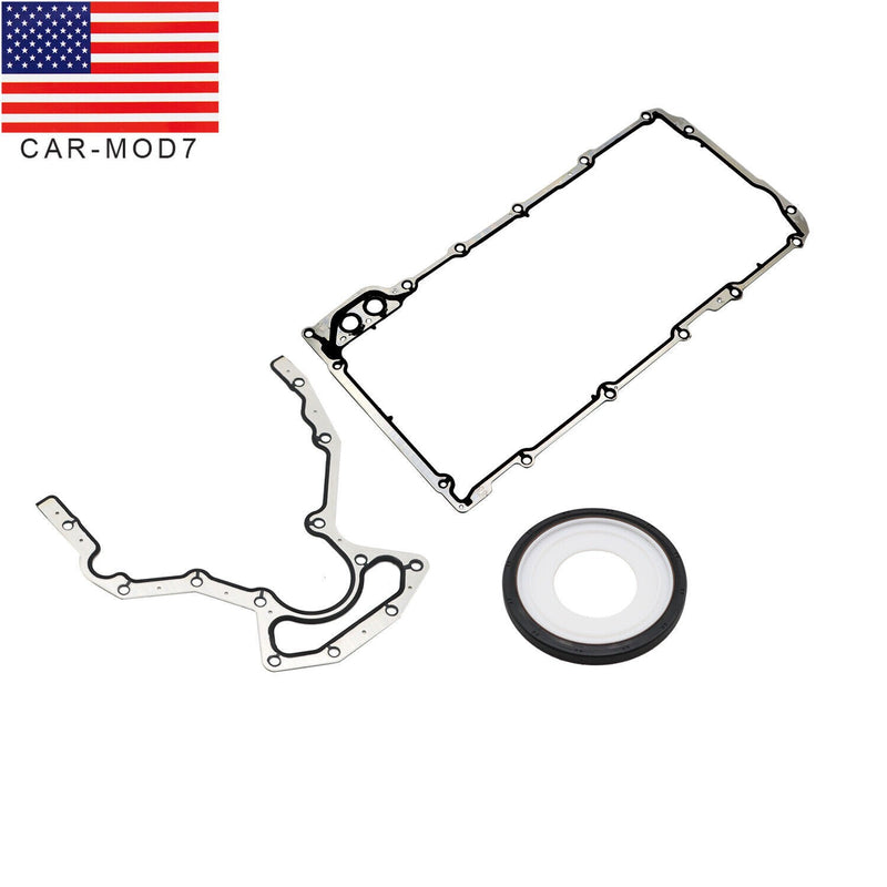 DURAFORCE Engine Rear Main Seal & Oil Pan Gasket Kit for Chevy GMC 4.8-6.2L V8 OHV