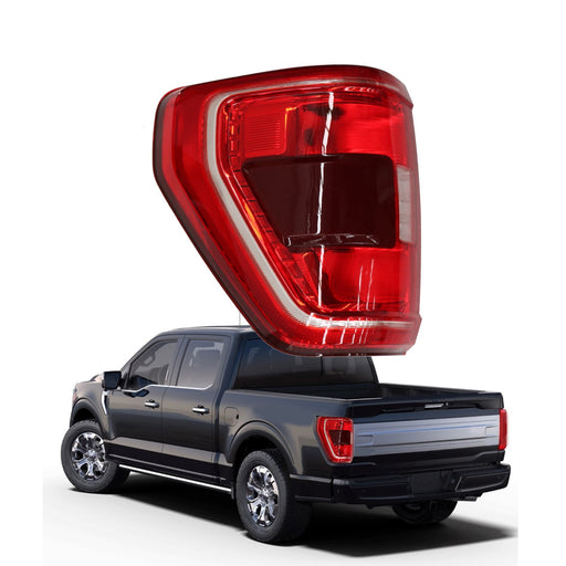 DURAFORCE Left Driver Tail Light Brake Lamp w/ Blind Spot for Ford F150 XLT 2021-2023