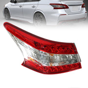 DURAFORCE Left Driver Side LED Tail Light for Nissan Sentra 2013-2015 Outer Lamp