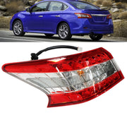 DURAFORCE Left Driver Side LED Tail Light for Nissan Sentra 2013-2015 Outer Lamp