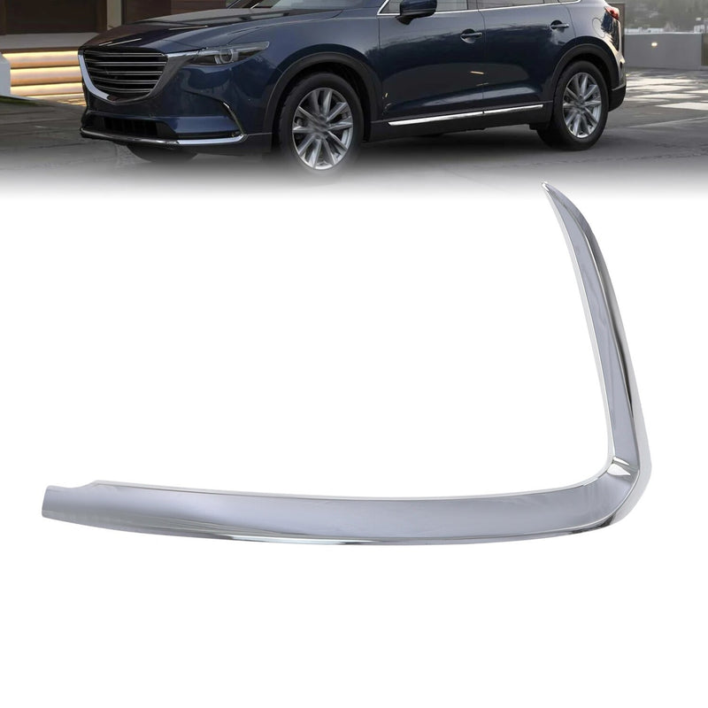 DURAFORCE Chrome Left Front Bumper Trim for 2016-2022 Mazda CX-9 MA1046103