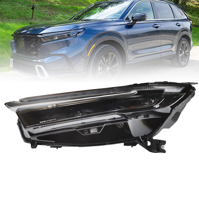 DURAFORCE Left LED Headlight for 2023-2024 Honda CR-V Driver Side w/ Chrome Trim