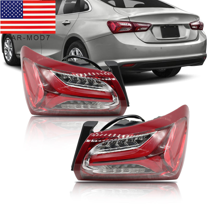DURAFORCE Left Right Rear Brake Tail Light Lamp for Chevrolet Malibu 2019-2021 2020